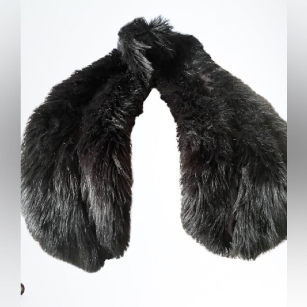 Classic Black Furry Shawl